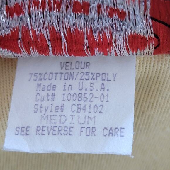 Vintage‎ Y2K Claudia B. Velour Yellow Hoodie Zip-Up Vest Streetwear Medium USA - Picture 8 of 8